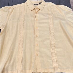 Cafe Luna Men's Yellow Cubavera Shirt